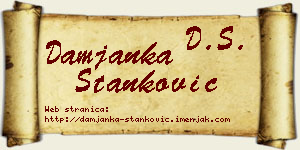 Damjanka Stanković vizit kartica
